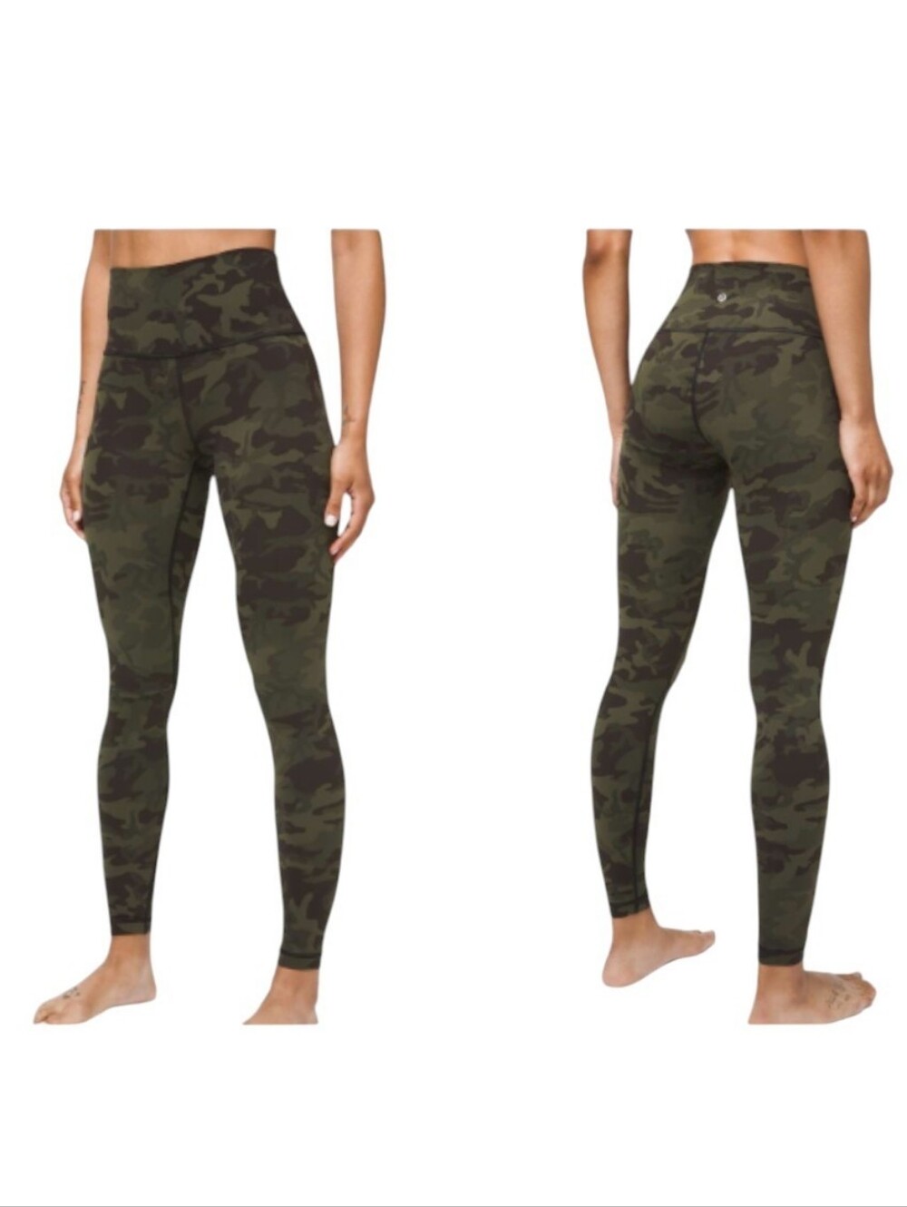 Lululemon Wunder Under High-Rise Tight Incognito Camo Multi Gator Green Size 8